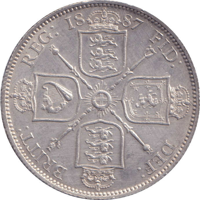 1887 FLORIN ( AUNC ) - FLORIN - Cambridgeshire Coins