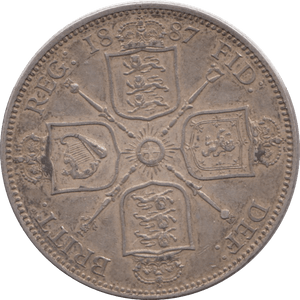 1887 FLORIN ( AUNC ) - FLORIN - Cambridgeshire Coins