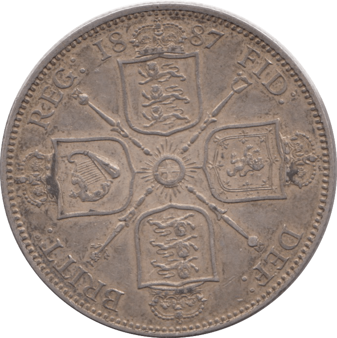 1887 FLORIN ( AUNC ) - FLORIN - Cambridgeshire Coins