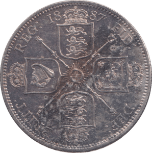 1887 FLORIN ( AUNC ) - FLORIN - Cambridgeshire Coins