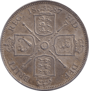 1887 FLORIN ( AUNC ) - FLORIN - Cambridgeshire Coins