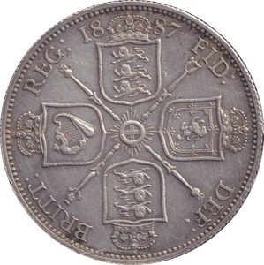1887 FLORIN ( AUNC ) - FLORIN - Cambridgeshire Coins