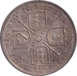 1887 FLORIN ( AUNC ) - FLORIN - Cambridgeshire Coins