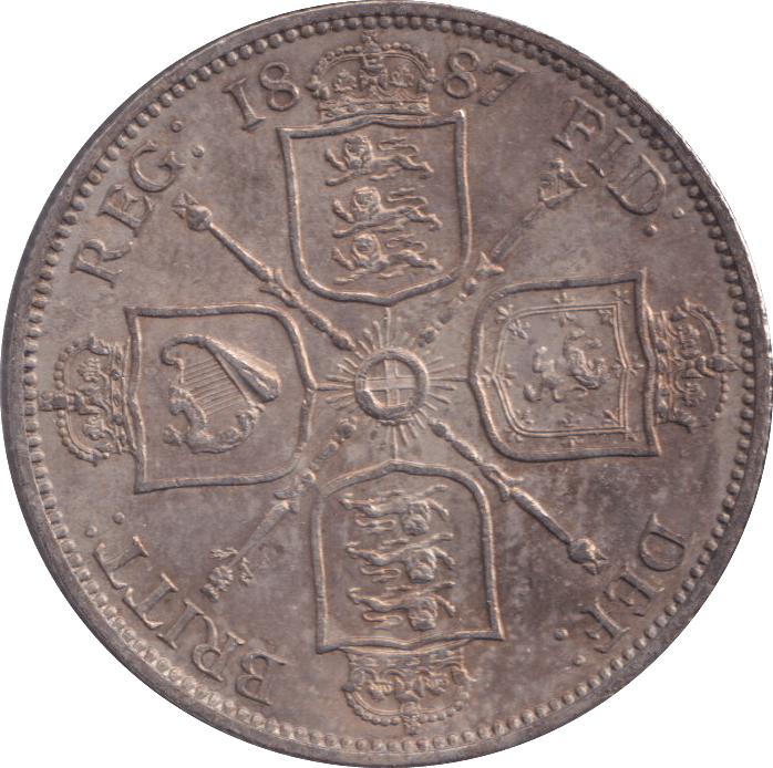 1887 FLORIN ( AUNC ) - FLORIN - Cambridgeshire Coins