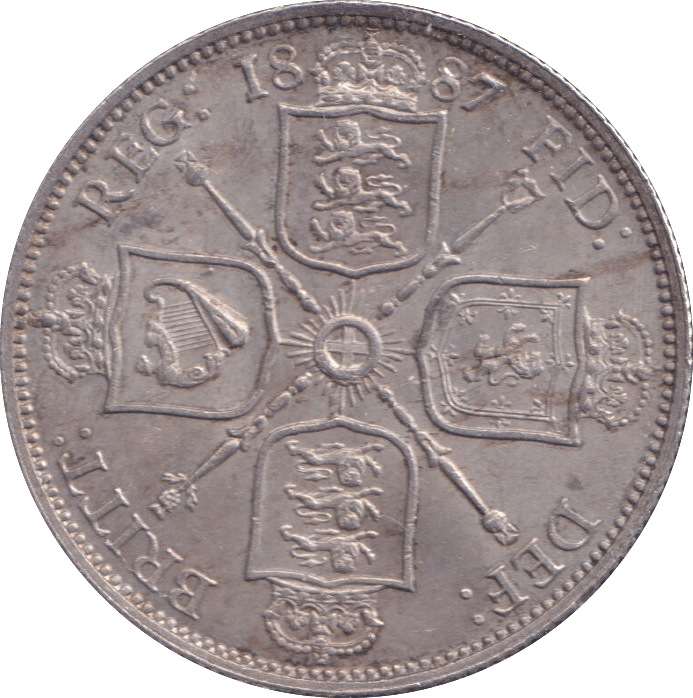 1887 FLORIN ( AUNC ) - FLORIN - Cambridgeshire Coins