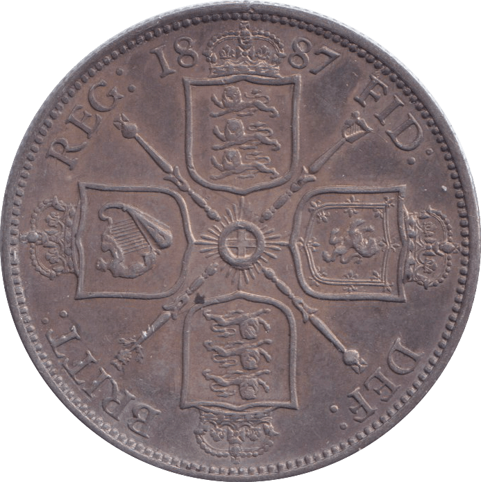 1887 FLORIN ( AUNC ) - FLORIN - Cambridgeshire Coins