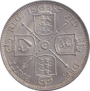 1887 FLORIN ( AUNC ) - FLORIN - Cambridgeshire Coins