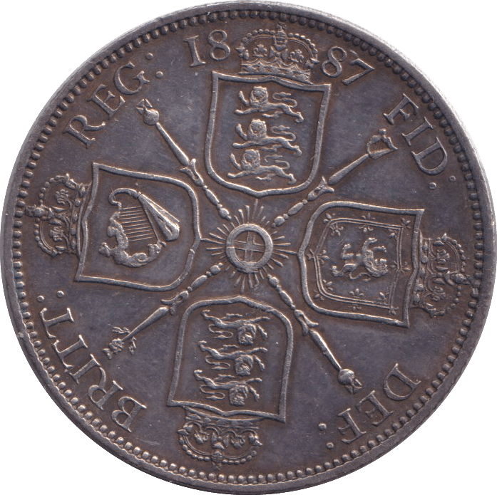 1887 FLORIN ( EF ) 2 - FLORIN - Cambridgeshire Coins
