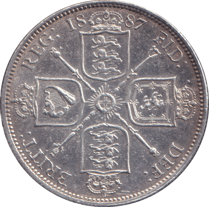 1887 FLORIN ( EF ) CLEANED - FLORIN - Cambridgeshire Coins