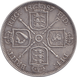 1887 FLORIN ( EF ) - FLORIN - Cambridgeshire Coins