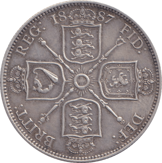 1887 FLORIN ( EF ) - FLORIN - Cambridgeshire Coins