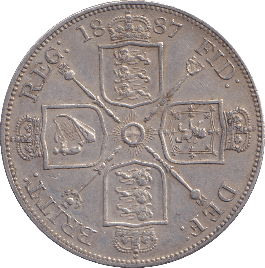 1887 FLORIN ( EF ) - FLORIN - Cambridgeshire Coins