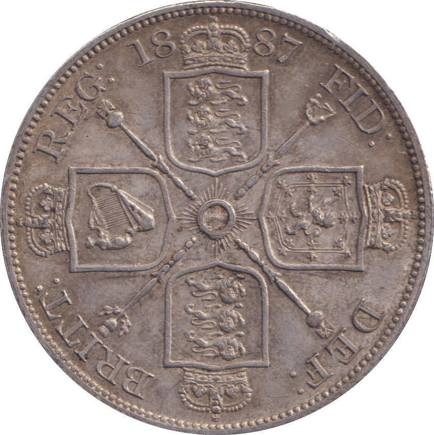 1887 FLORIN ( EF ) - FLORIN - Cambridgeshire Coins