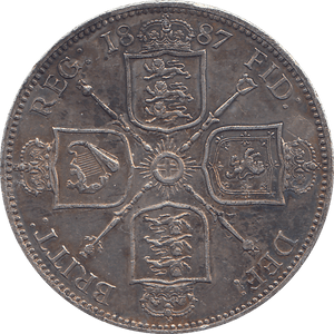 1887 FLORIN ( EF ) - FLORIN - Cambridgeshire Coins