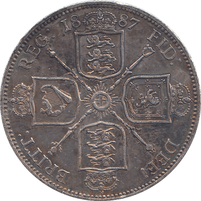 1887 FLORIN ( EF ) - FLORIN - Cambridgeshire Coins