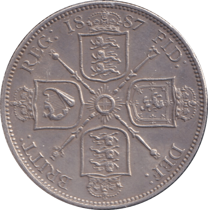 1887 FLORIN ( EF ) - FLORIN - Cambridgeshire Coins
