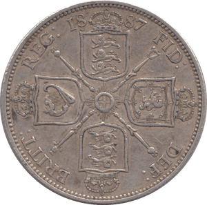 1887 FLORIN ( EF ) - FLORIN - Cambridgeshire Coins