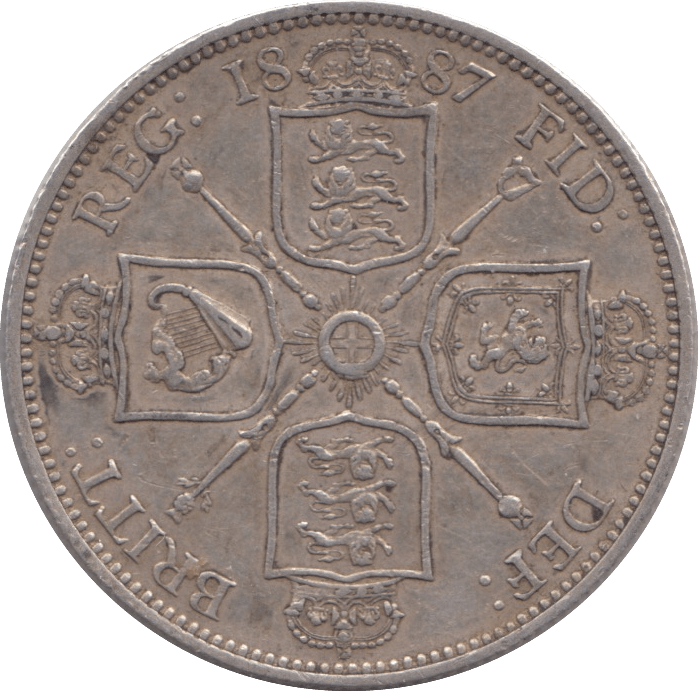 1887 FLORIN ( EF ) - FLORIN - Cambridgeshire Coins