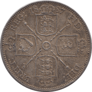 1887 FLORIN ( EF ) - FLORIN - Cambridgeshire Coins
