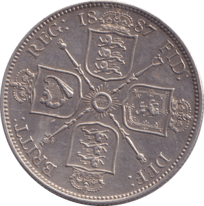 1887 FLORIN ( EF ) - FLORIN - Cambridgeshire Coins