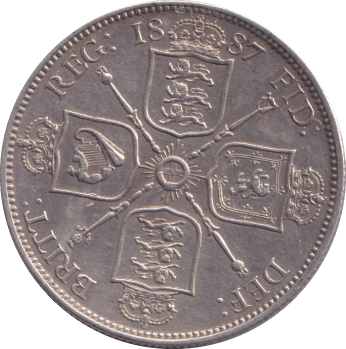 1887 FLORIN ( EF ) - FLORIN - Cambridgeshire Coins