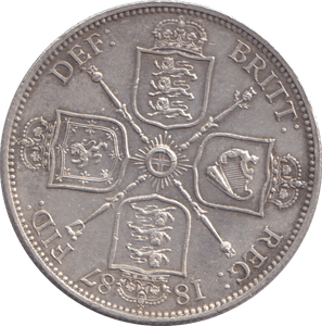 1887 FLORIN ( EF ) - FLORIN - Cambridgeshire Coins