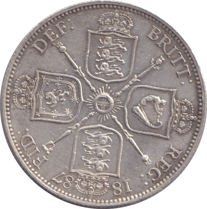 1887 FLORIN ( EF ) - FLORIN - Cambridgeshire Coins