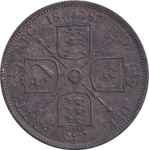 1887 FLORIN ( EF ) - FLORIN - Cambridgeshire Coins