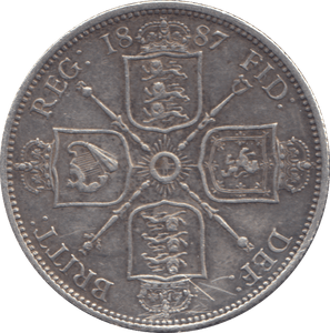 1887 FLORIN ( EF ) - FLORIN - Cambridgeshire Coins