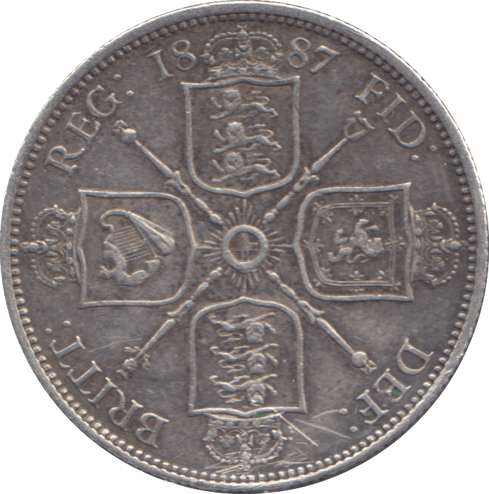 1887 FLORIN ( EF ) - FLORIN - Cambridgeshire Coins