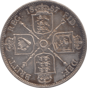 1887 FLORIN ( EF ) - FLORIN - Cambridgeshire Coins