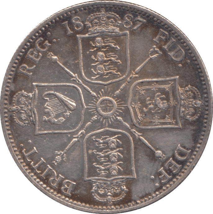 1887 FLORIN ( EF ) - FLORIN - Cambridgeshire Coins