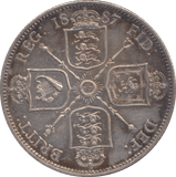 1887 FLORIN ( EF ) - FLORIN - Cambridgeshire Coins