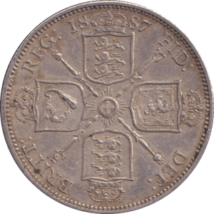 1887 FLORIN ( EF ) - FLORIN - Cambridgeshire Coins