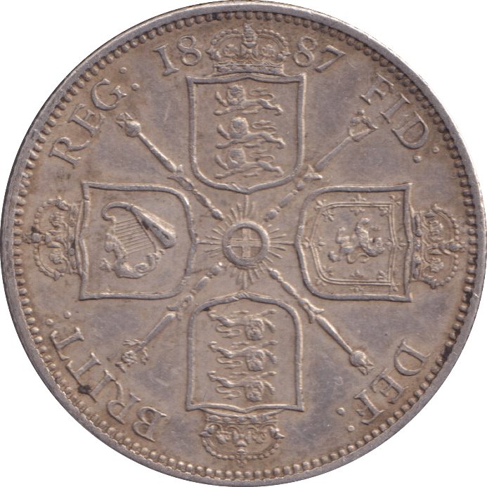 1887 FLORIN ( EF ) - FLORIN - Cambridgeshire Coins