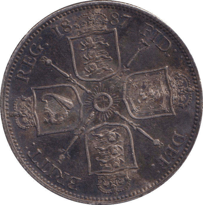 1887 FLORIN ( EF ) - FLORIN - Cambridgeshire Coins