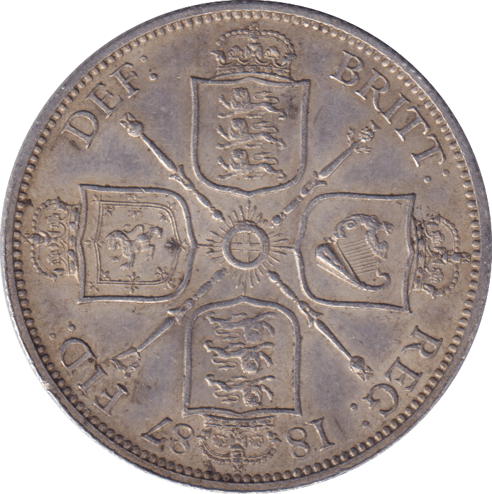 1887 FLORIN ( EF ) - FLORIN - Cambridgeshire Coins