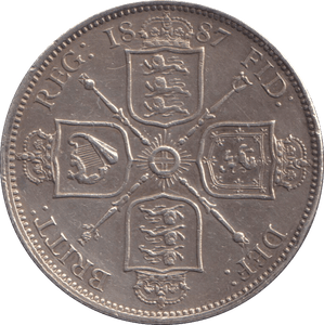1887 FLORIN ( EF ) - FLORIN - Cambridgeshire Coins
