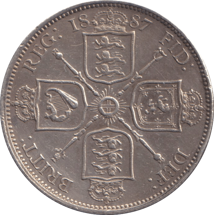 1887 FLORIN ( EF ) - FLORIN - Cambridgeshire Coins