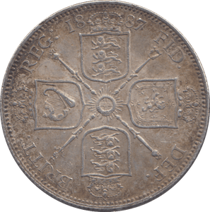 1887 FLORIN ( EF ) - FLORIN - Cambridgeshire Coins
