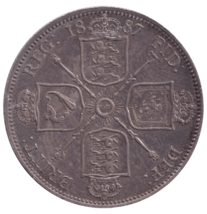 1887 FLORIN ( EF ) - FLORIN - Cambridgeshire Coins