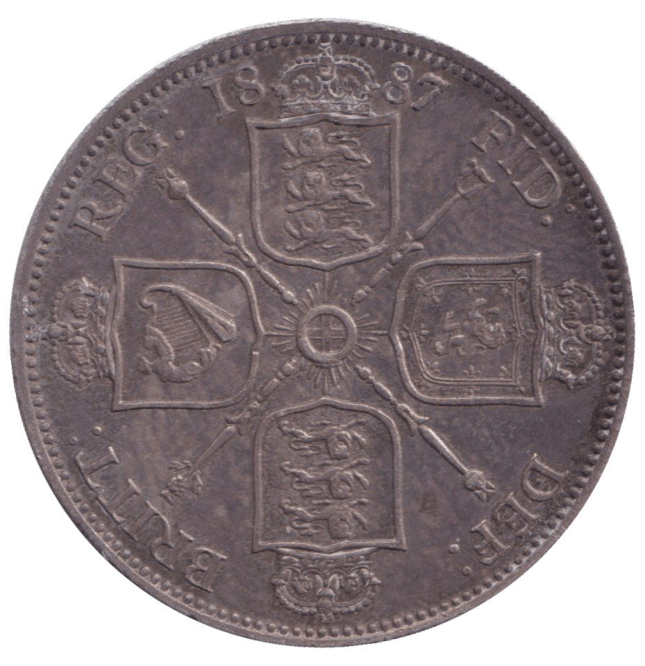 1887 FLORIN ( EF ) - FLORIN - Cambridgeshire Coins