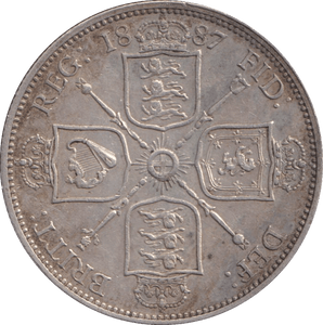 1887 FLORIN ( EF ) - FLORIN - Cambridgeshire Coins