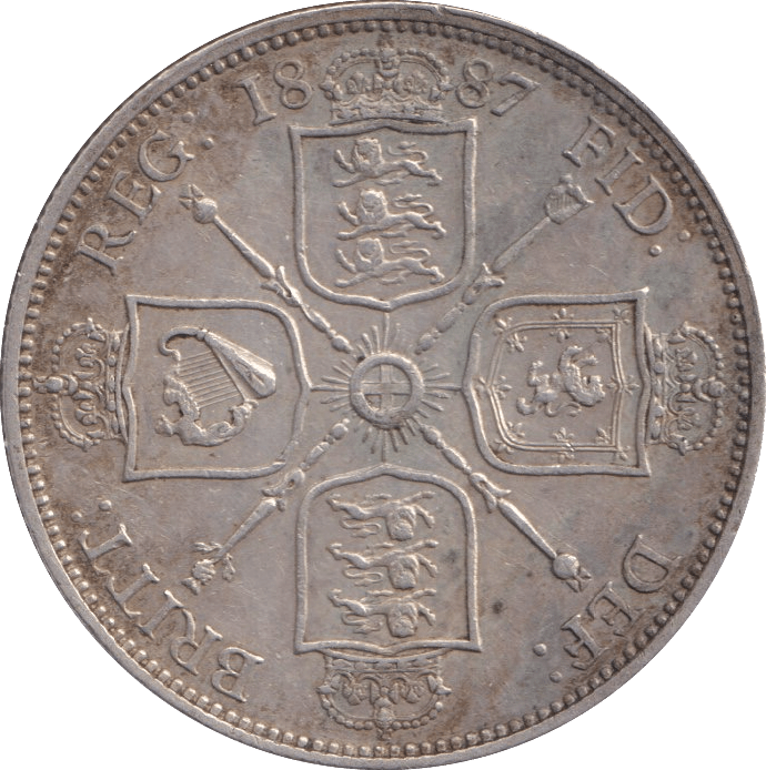 1887 FLORIN ( EF ) - FLORIN - Cambridgeshire Coins