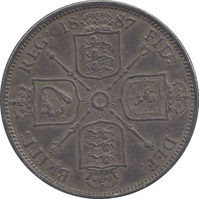 1887 FLORIN ( EF ) - FLORIN - Cambridgeshire Coins