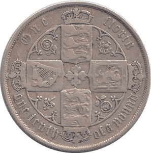 1887 FLORIN ( FINE ) 3 - FLORIN - Cambridgeshire Coins