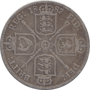 1887 FLORIN ( FINE ) - FLORIN - Cambridgeshire Coins