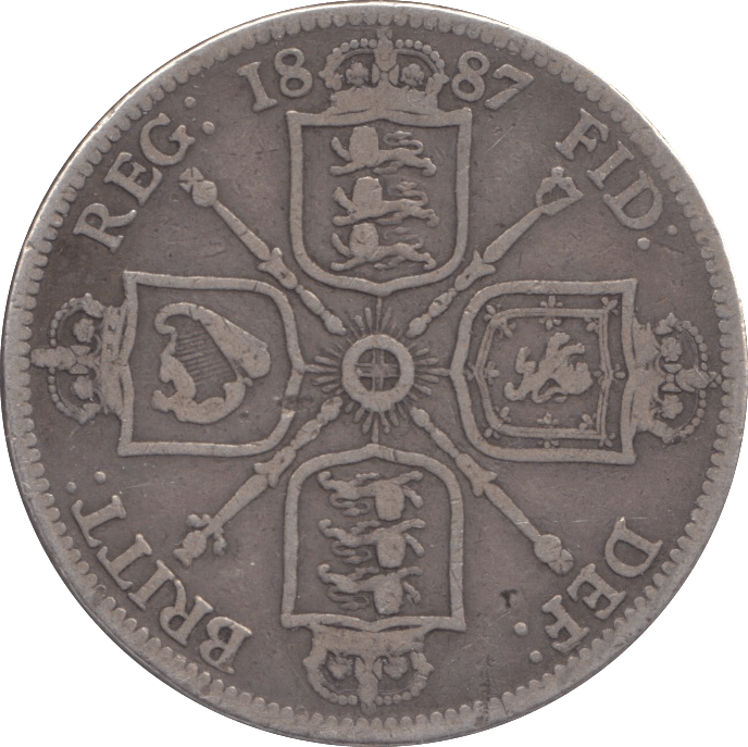 1887 FLORIN ( FINE ) - FLORIN - Cambridgeshire Coins