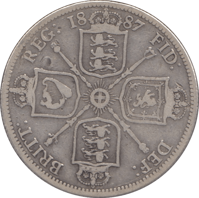 1887 FLORIN ( FINE ) - FLORIN - Cambridgeshire Coins