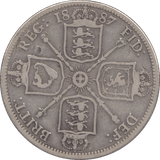 1887 FLORIN ( FINE ) - FLORIN - Cambridgeshire Coins